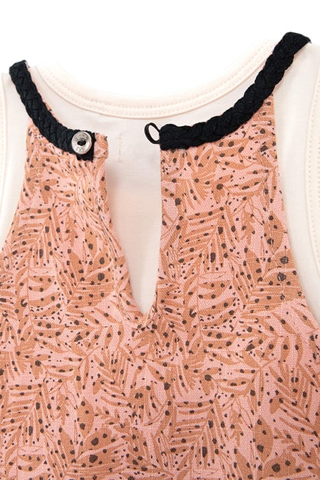 BABY GIRLS’ 2-IN-1 PEACH PRINT TOP AND ECRU VEST TOP 8