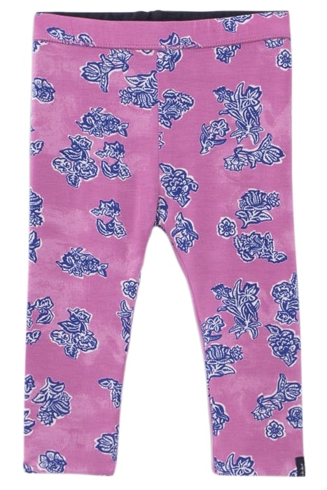 BABY GIRLS' INDIAN FLORAL/NAVY REVERSIBLE LEGGINGS 2