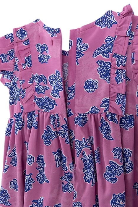 BABY GIRLS’ MAUVE LENZING™ ECOVERO™ INDIAN FLORAL DRESS 7