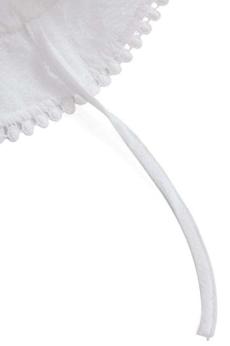 BABY GIRLS’ OFF-WHITE HAT WITH LACE BRAID 5