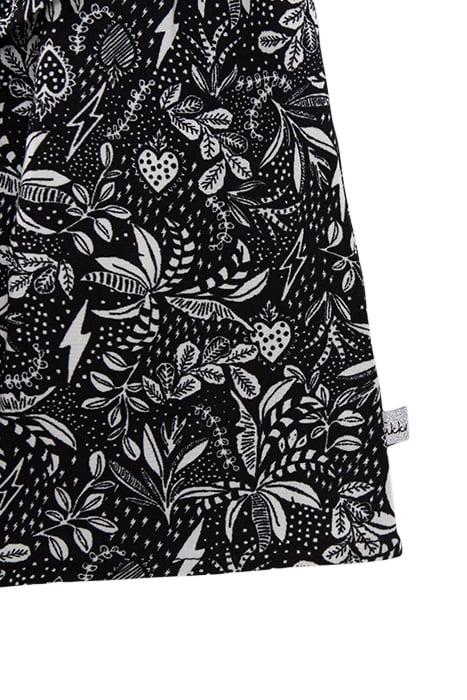 GIRLS' BLACK LENZING™ ECOVERO™ ROCK JUNGLE PRINT BLOUSE 6