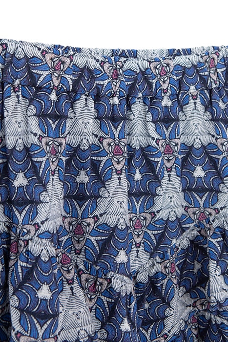 GIRLS' WHITE GRAPHIC WAX PRINT SKIRT 3