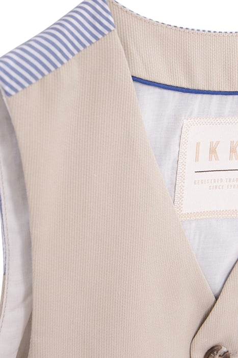 BOY'S BEIGE FORMAL SUIT VEST 4