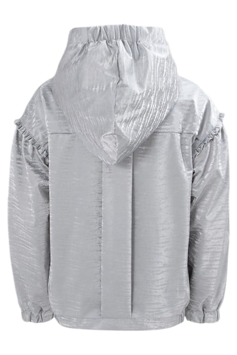 GIRLS' SILVER RECYCLED WINDCHEATER WITH DECORATIVE MOTIF 2