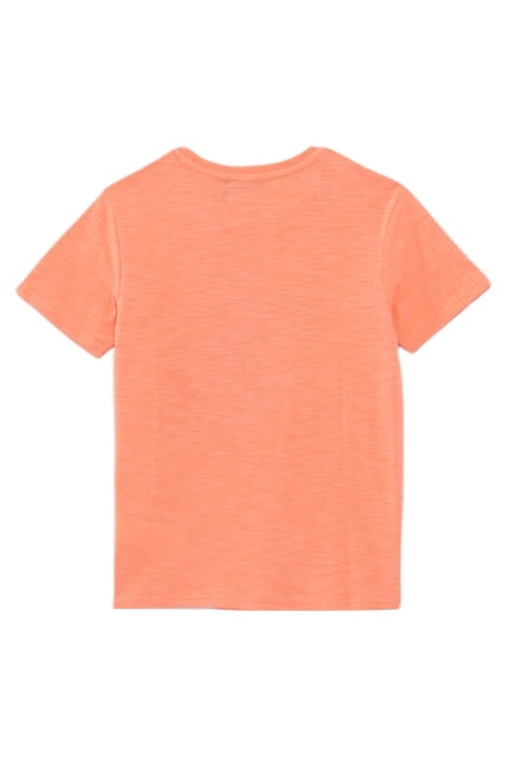 BOYS’ NEON ORANGE ORGANIC COTTON T-SHIRT, LENTICULAR IMAGE 2