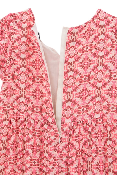 GIRLS’ PINK LONG DRESS WITH ETHNIC PRINT 6