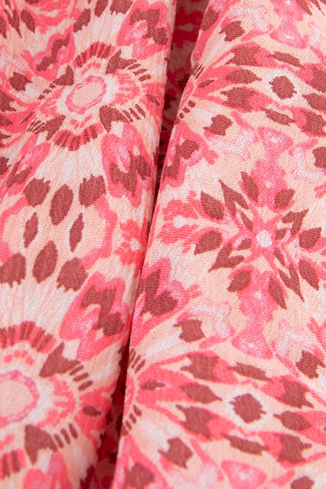 GIRLS’ PINK LONG DRESS WITH ETHNIC PRINT 8