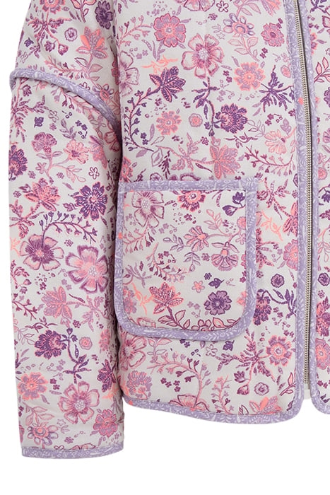 GIRLS’ OFF-WHITE JACKET WITH VIOLET FLOWER PRINT 5