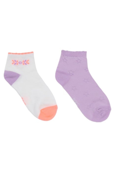 GIRLS’ LILAC AND WHITE SHORT SOCKS 1