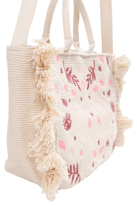 GIRLS’ BEIGE WOVEN HANDBAG WITH EMBROIDERY AND FRINGING 4