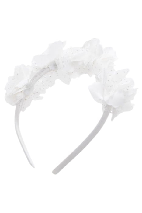 GIRLS’ WHITE HEADBAND WITH 3D FLOWER DECOR 3