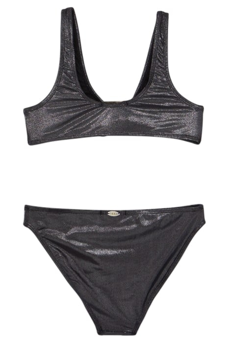 GIRLS’ GREY LAMÉ BIKINI 2