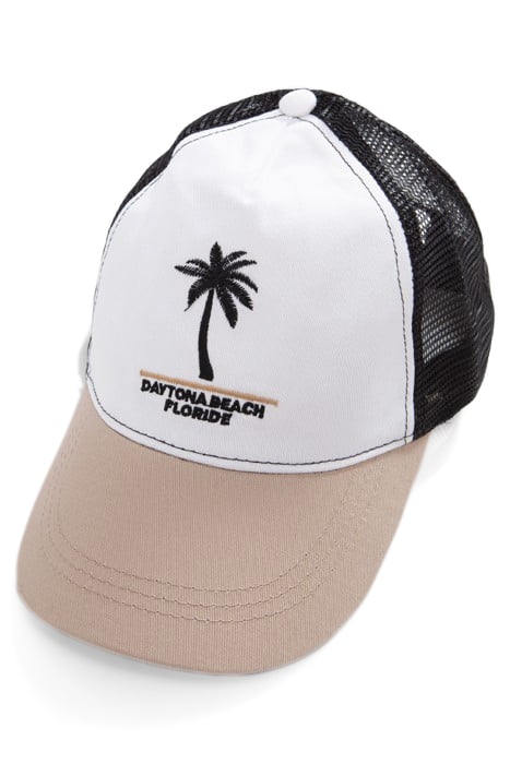 BOYS’ BEIGE, ECRU AND BLACK MESH CAP 6