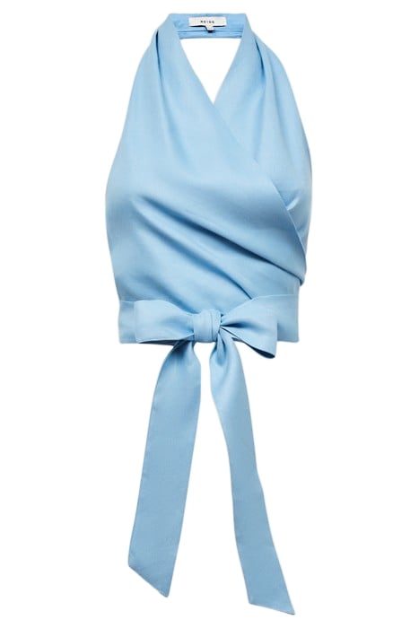 HOLLIE-COWL HALTER TOP BLUE 5