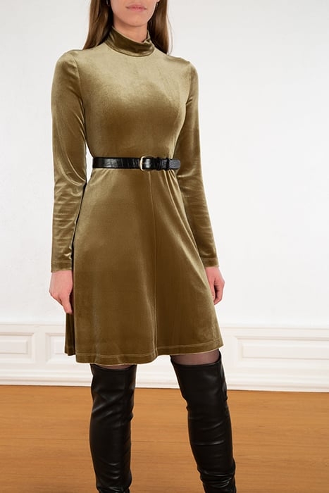 LITTLE VELVET DRESS CLIFF GREEN 1